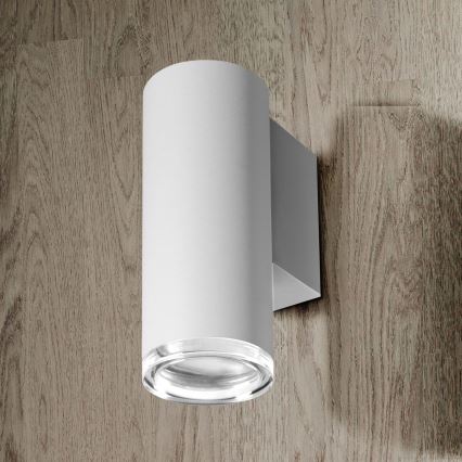 LED RGBW димируема стенна лампа за баня TURYN 1xGU10/4,8W/230V 3000K IP44 бяла + дистанционно управление