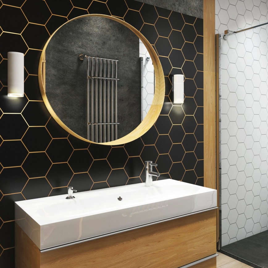 LED RGBW димируема стенна лампа за баня TURYN 1xGU10/6W/230V 3000K IP44 бяла + дистанционно управление