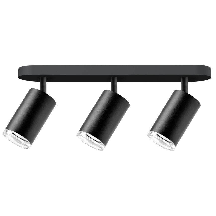 LED RGBW димируемо точково осветително тяло за баня TURYN 3xGU10/4,8W/230V 3000K IP44 черно + дистанционно управление