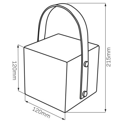 LED RGBW външна лампа MAJORKA LED/0,5W/5V USB 1200 mAh IP44 бяла