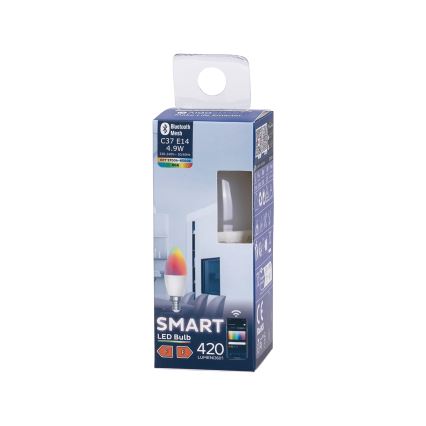 LED RGBW Димируема крушка C37 E14/4,9W/230V 2700-6500K - Aigostar