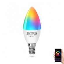 LED RGBW Крушка C37 E14/5W/230V 3000-6500K Wi-Fi - Aigostar