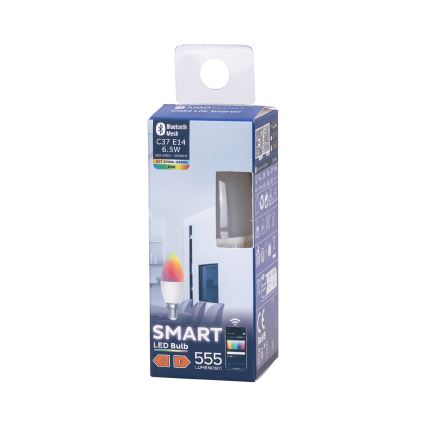 LED RGBW Димируема крушка C37 E14/6,5W/230V 2700-6500K - Aigostar