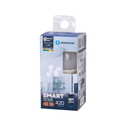 LED RGBW Димируема крушка G45 E14/4,9W/230V 2700-6500K - Aigostar
