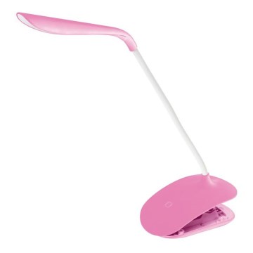 LED Сензорна димируема настолна лампа с щипка LED/3,5W/230V розова