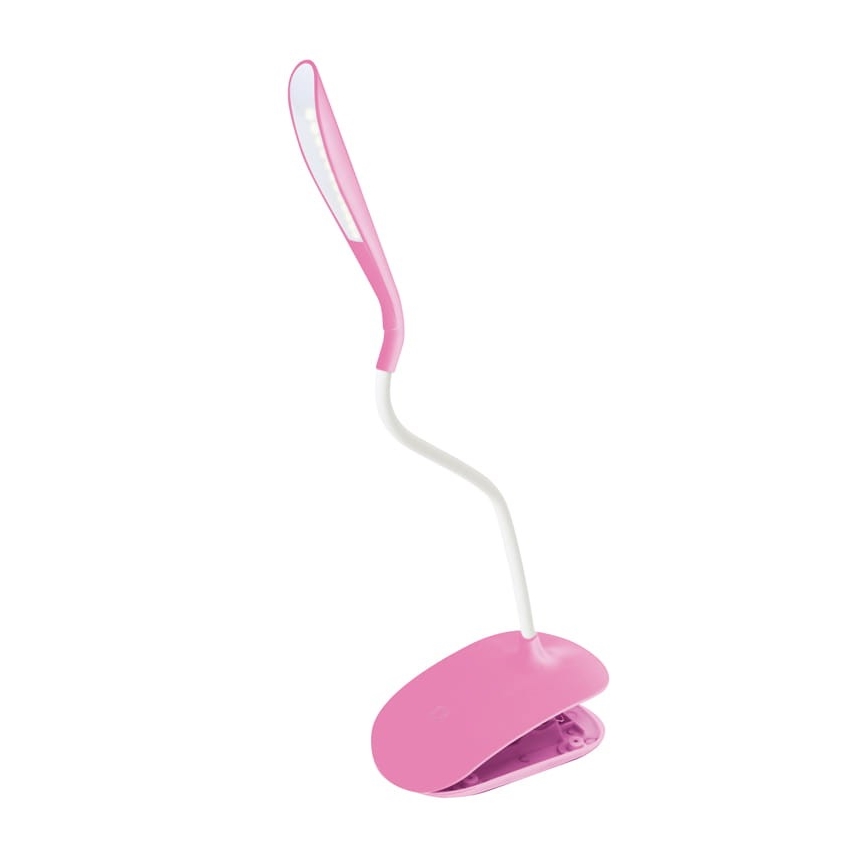 LED Сензорна димируема настолна лампа с щипка LED/3,5W/230V розова