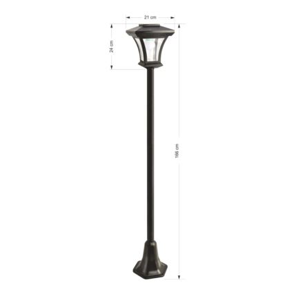 LED Solar екстериорен лампа LED/1,2V IP44 черен
