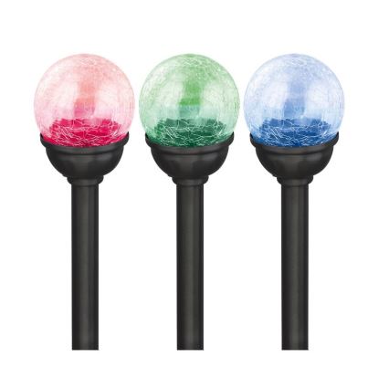 LED Солар. лампа KULA LED-RGB/0,06W/1xAAA черна IP44
