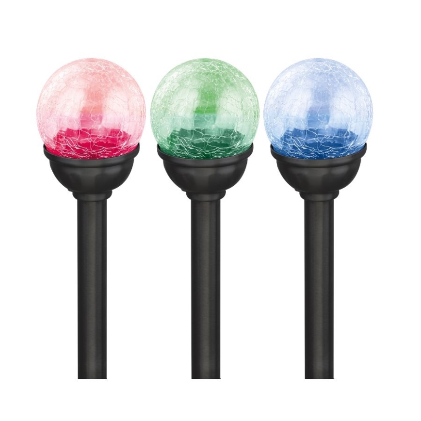 LED Солар. лампа KULA LED-RGB/0,06W/1xAAA черна IP44