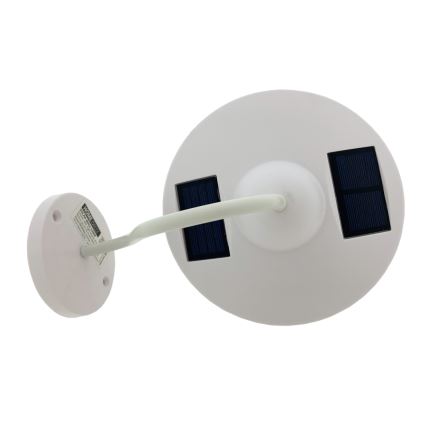LED Соларен аплик LED/0,5W/1,2V 600 mAh IP44 бял