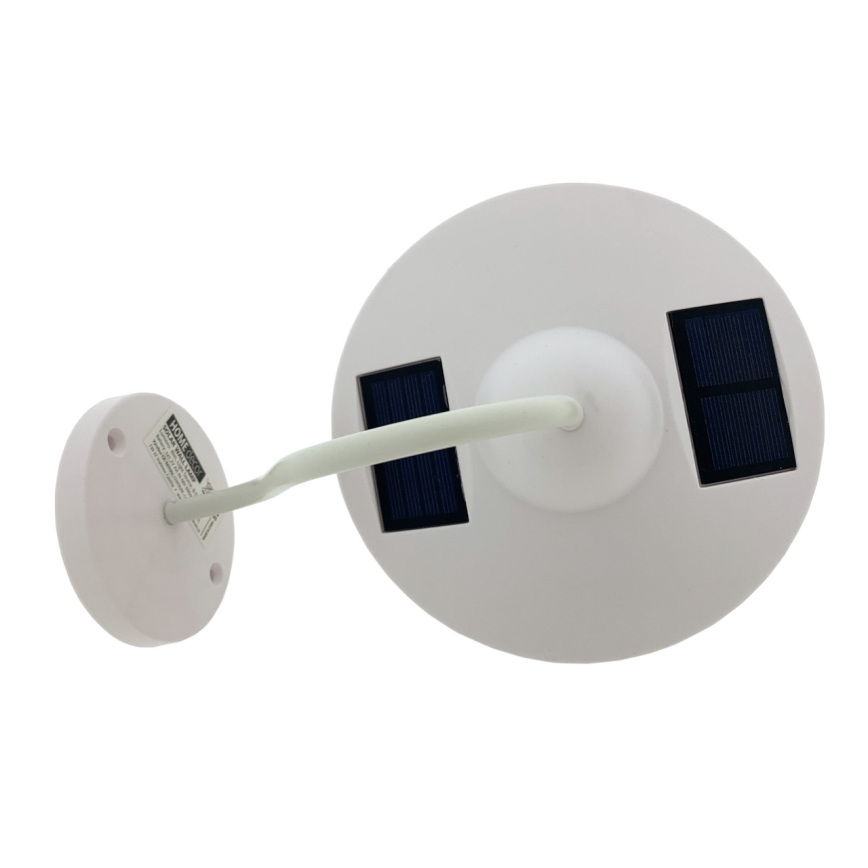 LED Соларен аплик LED/0,5W/1,2V 600 mAh IP44 бял