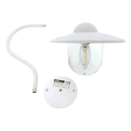 LED Соларен аплик LED/0,5W/1,2V 600 mAh IP44 бял