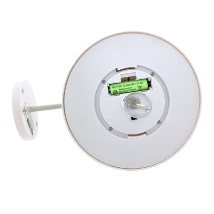 LED Соларен аплик LED/0,5W/1,2V 600 mAh IP44 бял