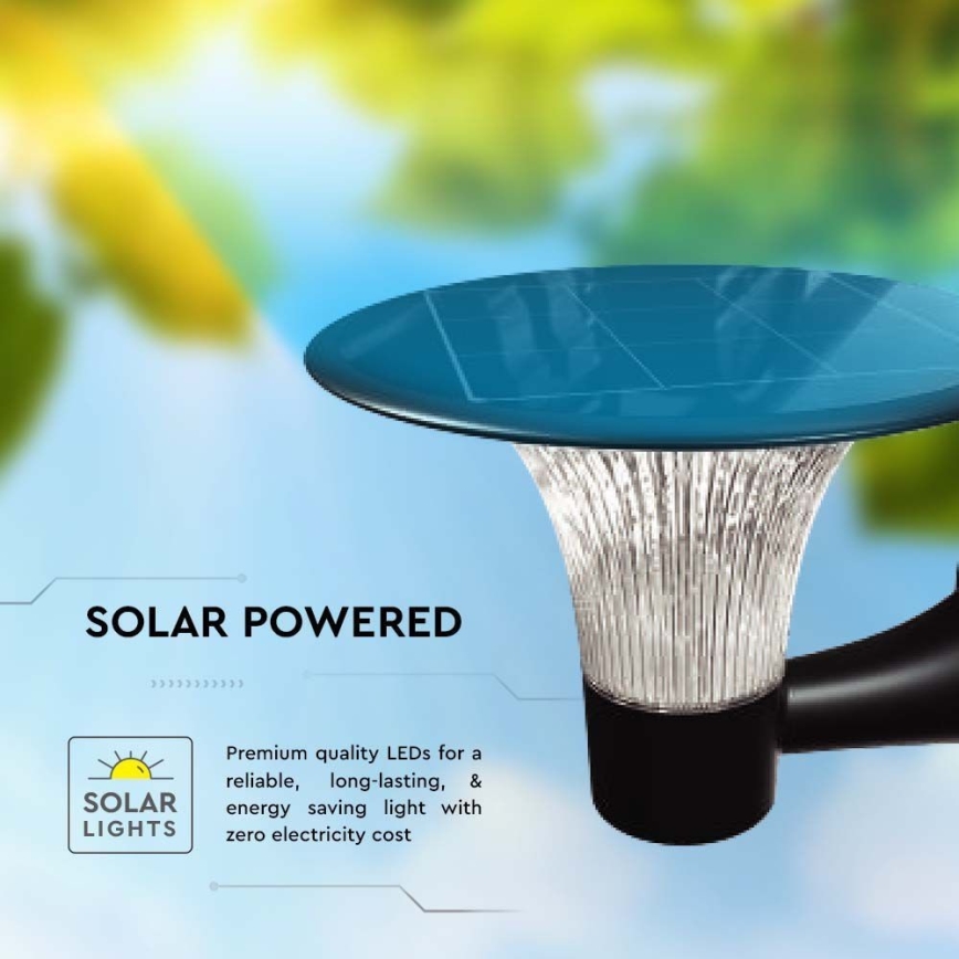 LED Соларен аплик със сензор LED/15W/3,2V 4000K/6000K IP65