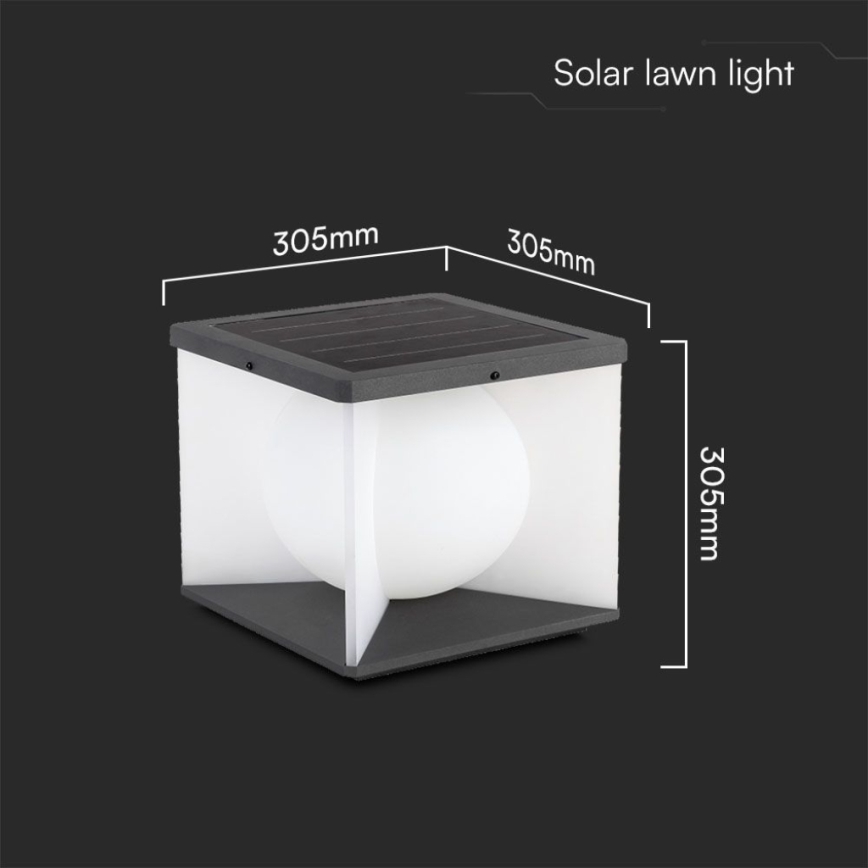 LED Димируем соларен аплик LED/8W/3,7V IP65 3000K 5200 mAh + дистанционно управление