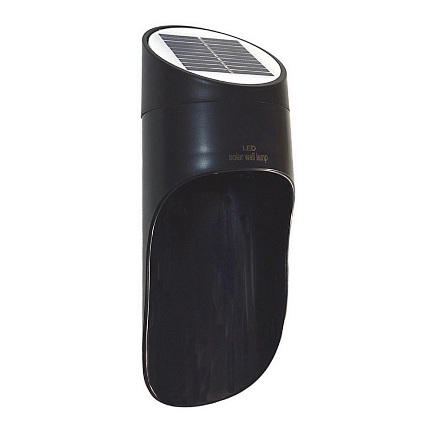 LED Соларен аплик PALESA LED/1W/3,7V IP65 1800 mAh черен