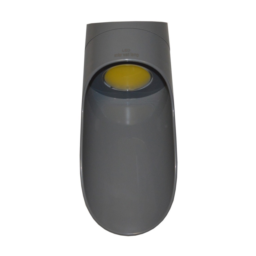 LED Соларен аплик PALESA LED/1W/3,7V IP65 1800 mAh сив