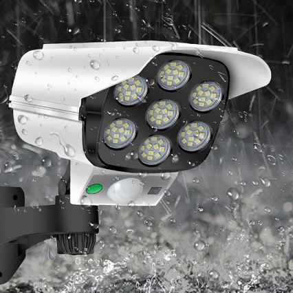 LED Соларна макетна охранителна камера със сензор KAMERA LED/1W/3,7V 1200 mAh IP44 + дистанционно управление