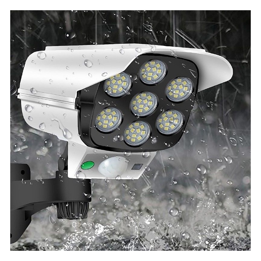 LED Соларна макетна охранителна камера със сензор KAMERA LED/1W/3,7V 1200 mAh IP44 + дистанционно управление
