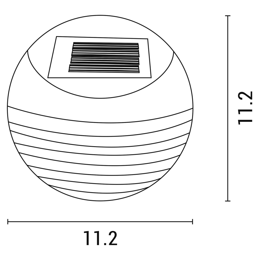 LED Соларен аплик със сензор LED/0,06W/1,2V 200mAh 3000K IP44