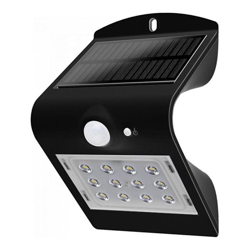 LED Соларен аплик със сензор LED/1.5W/3,7V IP65 1200 mAh