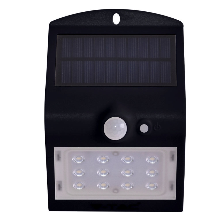 LED Соларен аплик със сензор LED/1.5W/3,7V IP65 1200 mAh