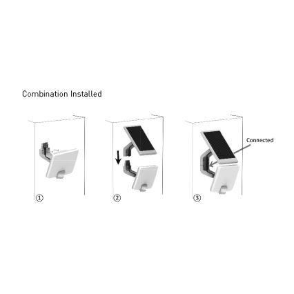 LED Соларен аплик със сензор LED/12W/3,7V 4000 mAh IP54