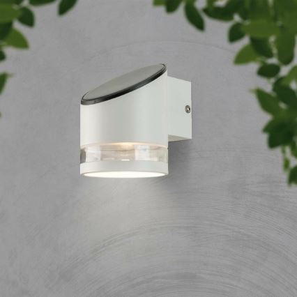 LED Соларен аплик със сензор LED/1W/3,7V IP54 3000K 1200 mAh бял