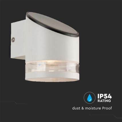 LED Соларен аплик със сензор LED/1W/3,7V IP54 3000K 1200 mAh бял