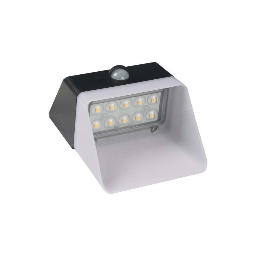 LED Соларен аплик със сензор LED/2W/3,7V 4000K IP65 1200 mAh