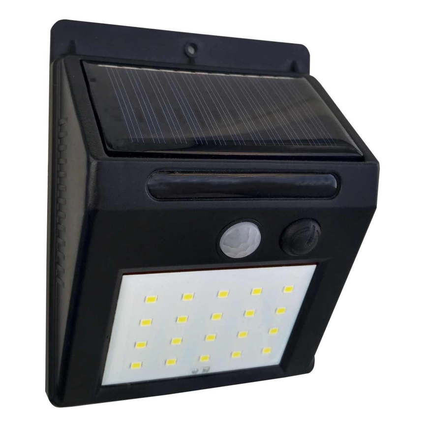 LED Соларен аплик със сензор LED/3W/3,7V 1200 mAh IP44