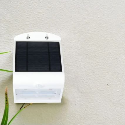 LED Соларен аплик със сензор LED/3W/3,7V 3000/4000K IP65 2000 mAh бял
