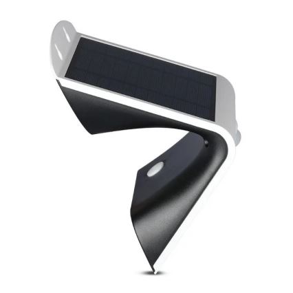 LED Соларен аплик със сензор LED/3W/3,7V 3000/4000K IP65 2000 mAh бял