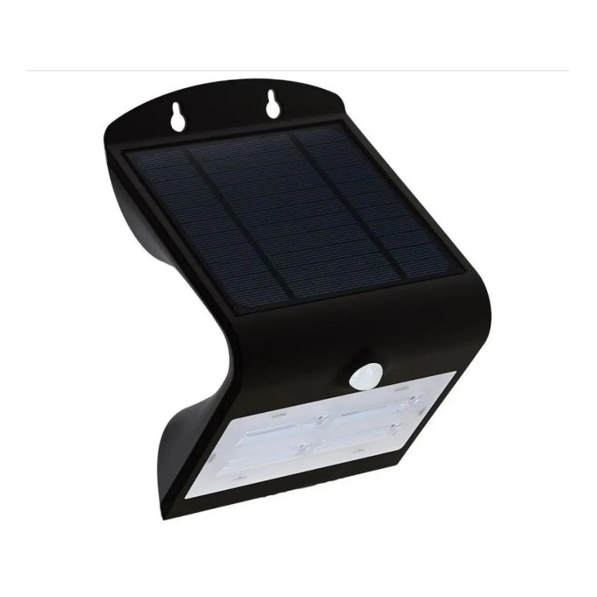 LED Соларен аплик със сензор LED/3W/3,7V 3000/4000K IP65 черен