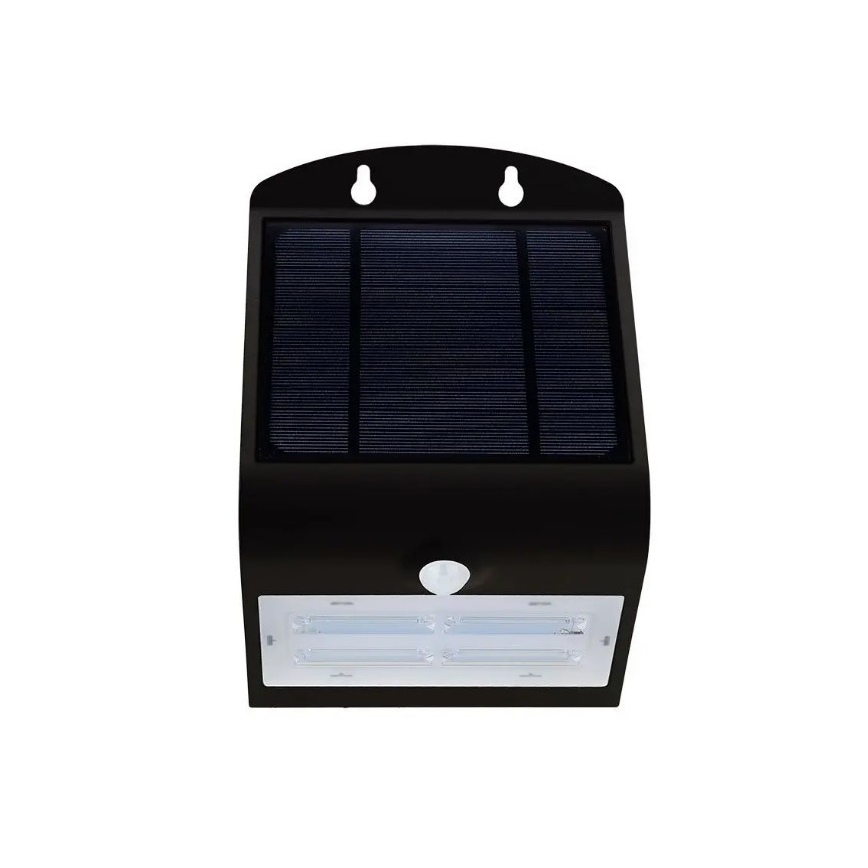 LED Соларен аплик със сензор LED/3W/3,7V 3000/4000K IP65 черен