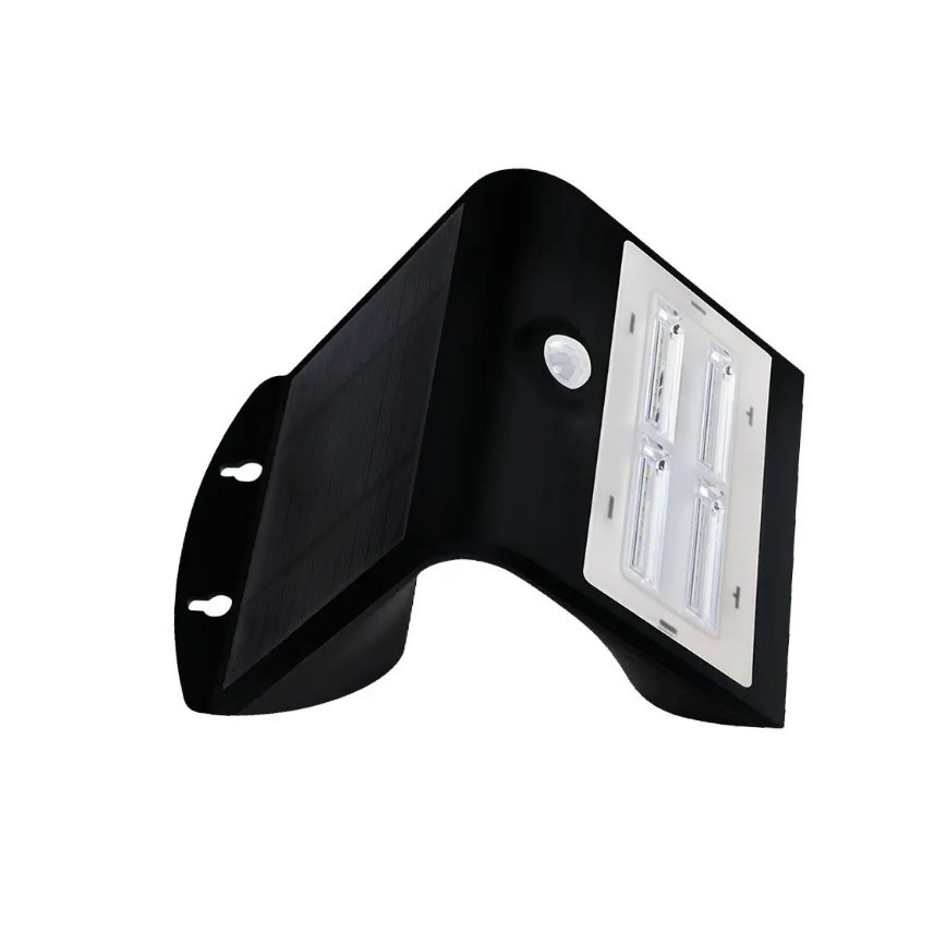 LED Соларен аплик със сензор LED/3W/3,7V 3000/4000K IP65 черен