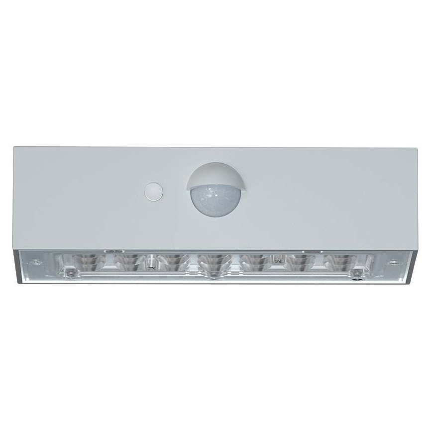 LED Соларен аплик със сензор LED/3W/3,7V 3000K/4000K IP65 бял