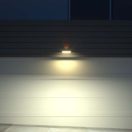 LED Соларен аплик със сензор LED/3W/3,7V 3000K/4000K IP65 бял