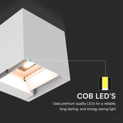 LED Соларен аплик със сензор LED/3W/3,7V IP65 4000K 2600 mAh бял