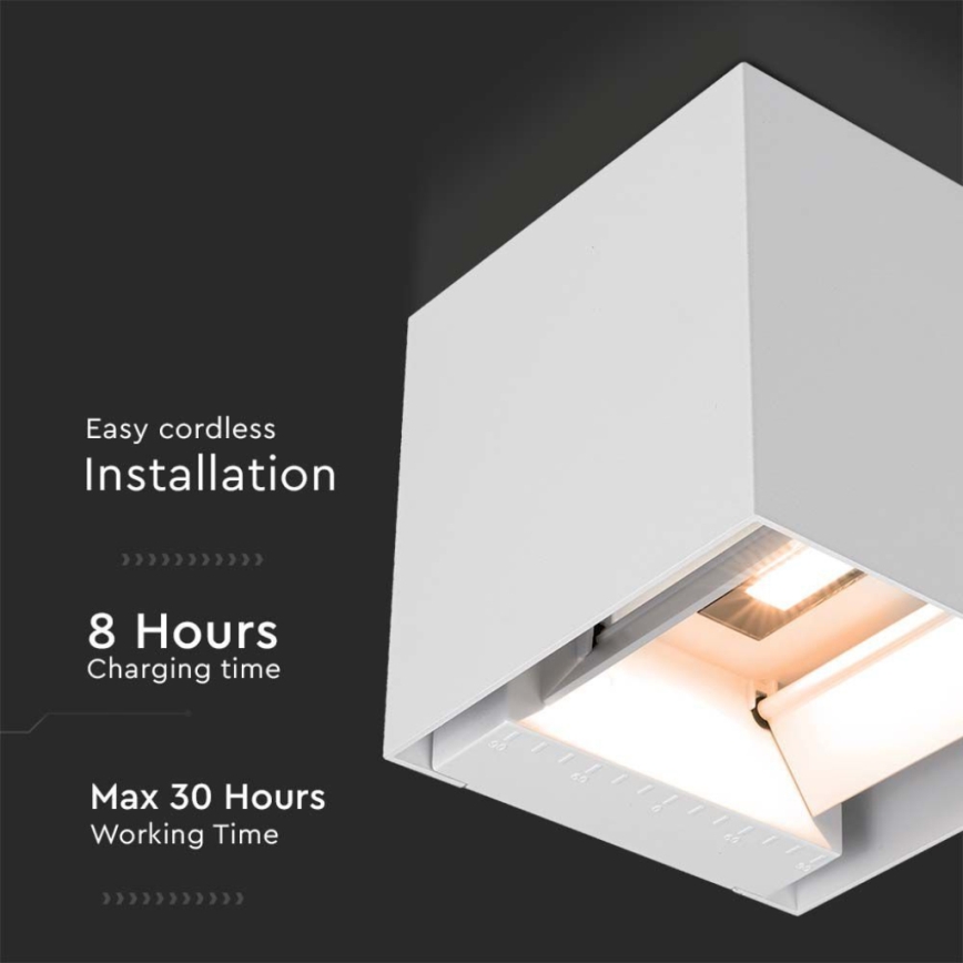 LED Соларен аплик със сензор LED/3W/3,7V IP65 4000K 2600 mAh бял