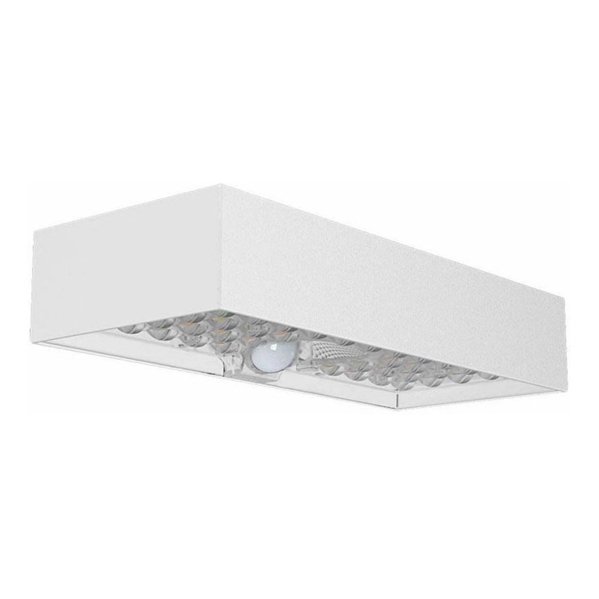 LED Соларен аплик със сензор LED/6W/3,7V IP65 4000K 3000 mAh бял