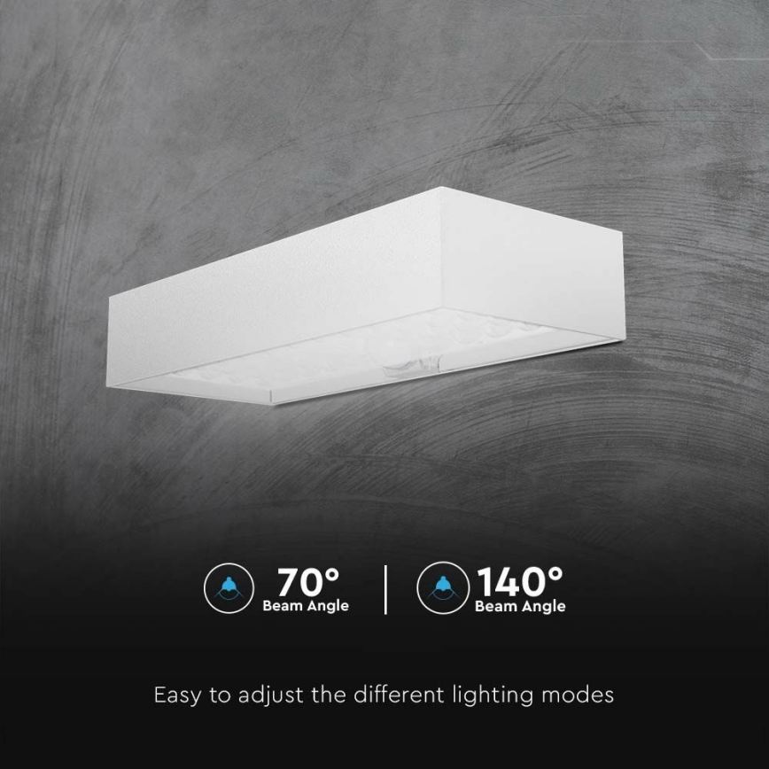 LED Соларен аплик със сензор LED/6W/3,7V IP65 4000K 3000 mAh бял