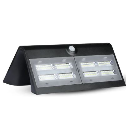 LED Соларен аплик със сензор LED/7W/3,7V 4000K IP65 черен