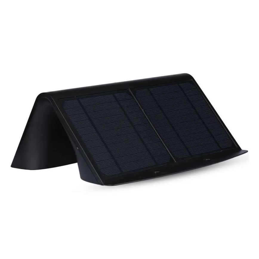 LED Соларен аплик със сензор LED/7W/3,7V 4000K IP65 черен
