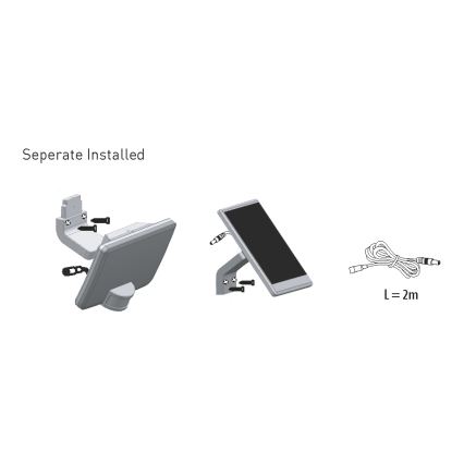 LED Соларен аплик със сензор LED/8W/3,7V 2000 mAh IP54
