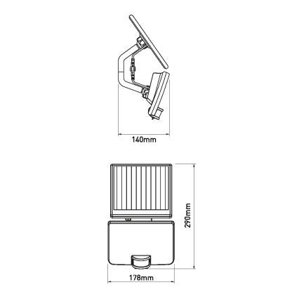 LED Соларен аплик със сензор LED/8W/3,7V 2000 mAh IP54