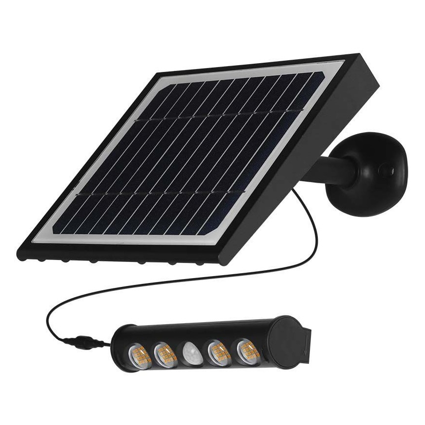 LED Соларен аплик със сензор LED/8W/3,7V IP65 3000K