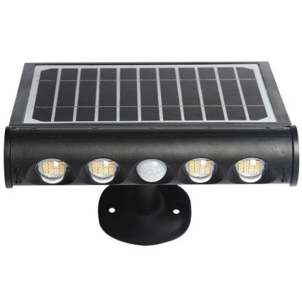 LED Соларен аплик със сензор LED/8W/3,7V IP65 3000K