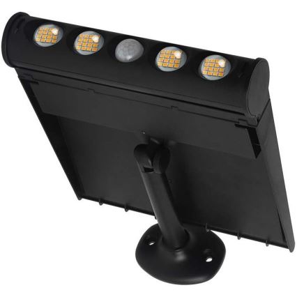 LED Соларен аплик със сензор LED/8W/3,7V IP65 4000K