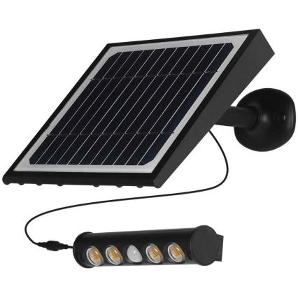 LED Соларен аплик със сензор LED/8W/3,7V IP65 4000K